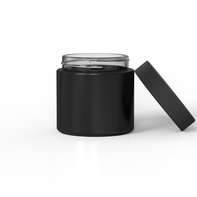 Glass Canisters with Matte Black Lids